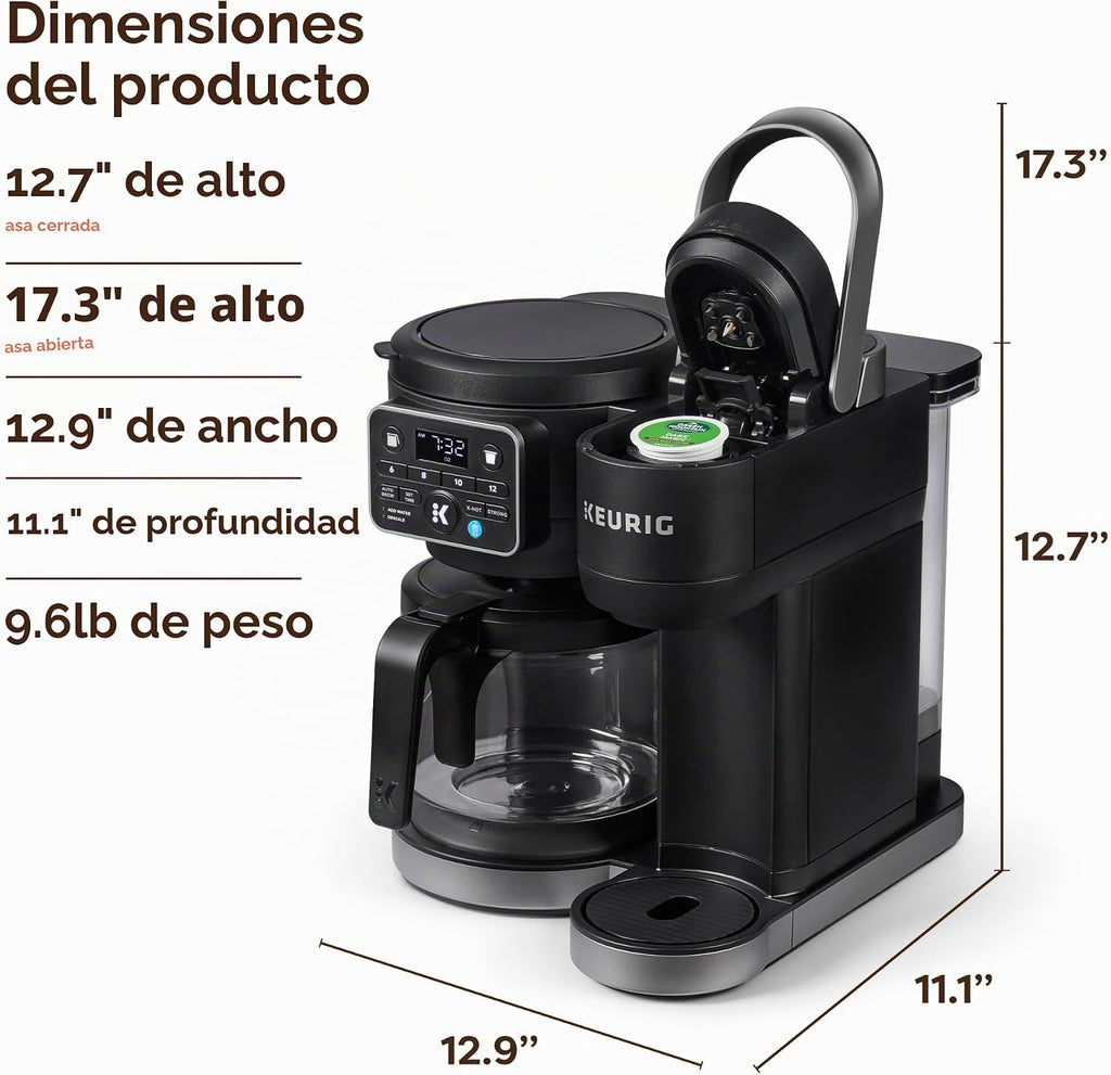 Keurig K-Duo - Cafetera caliente y helada de una sola porción y jarra