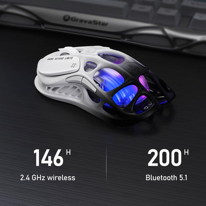 GravaStar Mercury M1 Pro Gaming Mouse, aleación de magnesio ligera,...