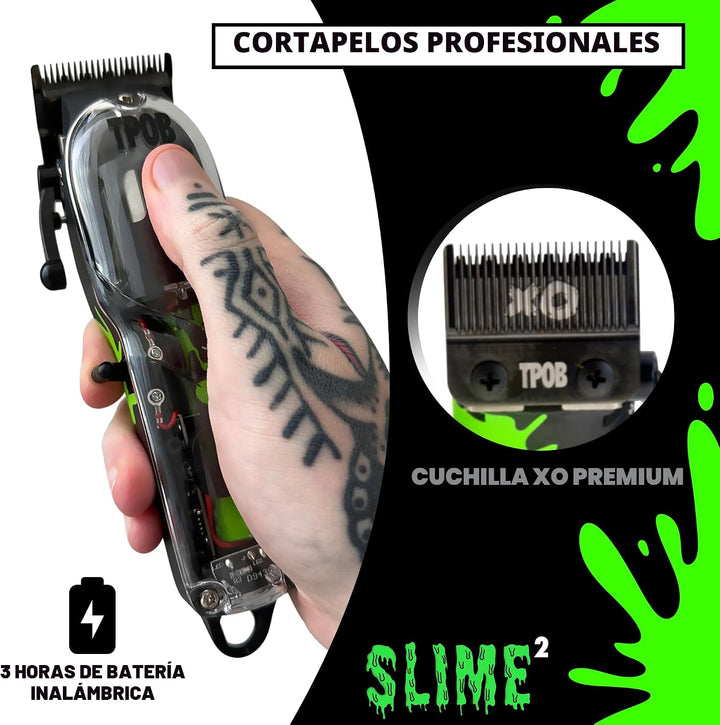 TPOB Slime 2 Cortapelos de peluquería para hombres 6800 RPM con est...