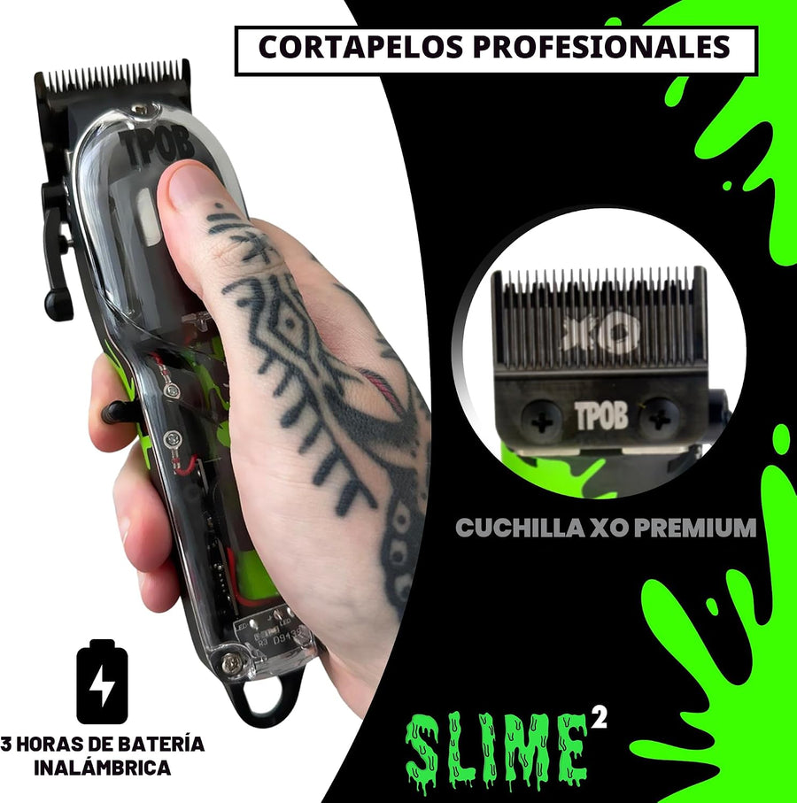 TPOB Slime 2 Cortapelos de peluquería para hombres 6800 RPM con est...