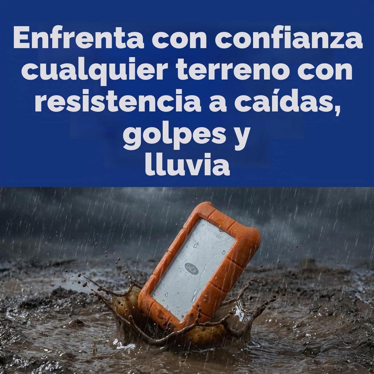LaCie Disco duro externo resistente USB-C de 2 TB HDD portátil \u20...