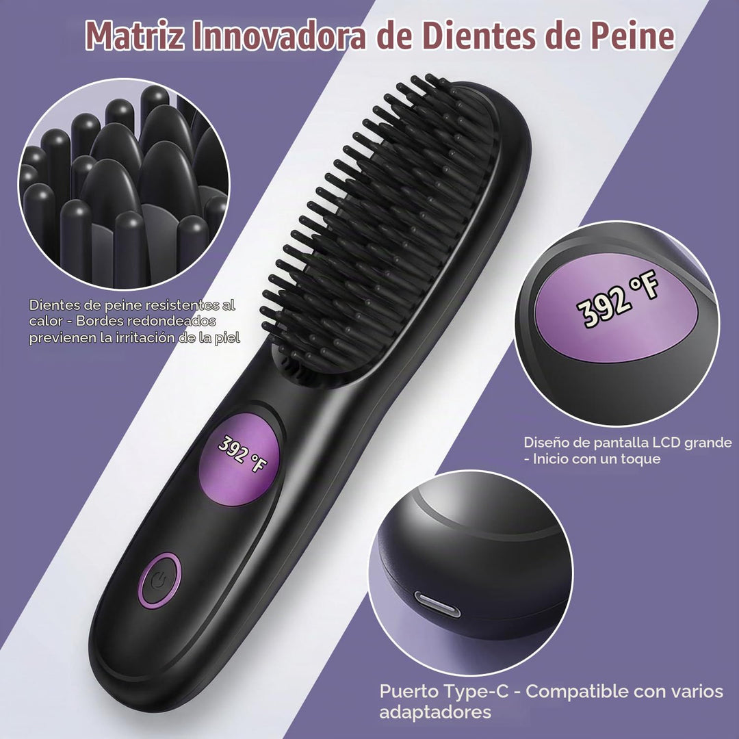 Go Brush Pro 2026 - Plancha de pelo inalámbrica actualizada, portát...