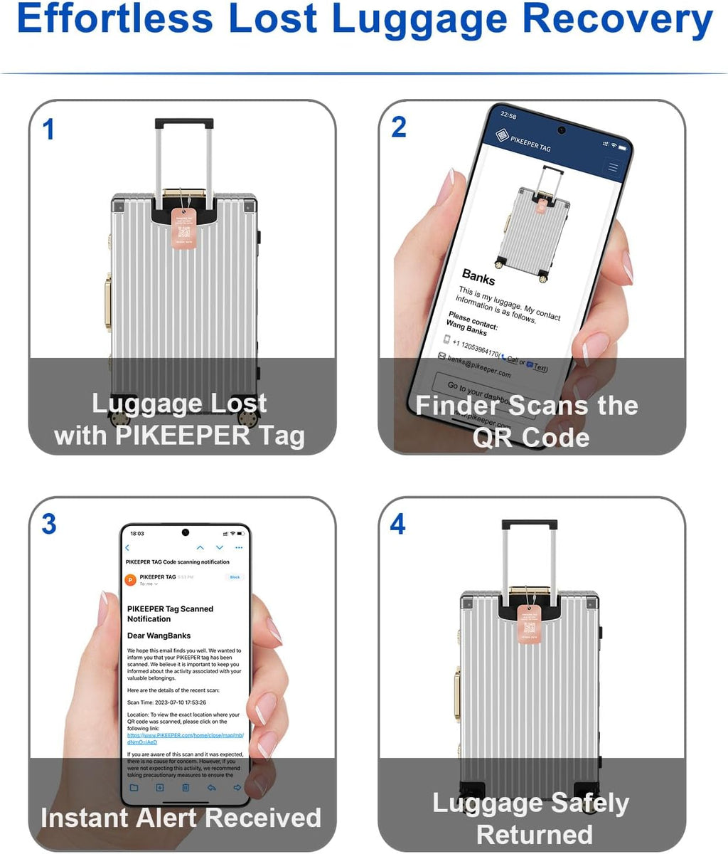 Etiquetas de equipaje inteligentes para parejas: QR-Scan Lost