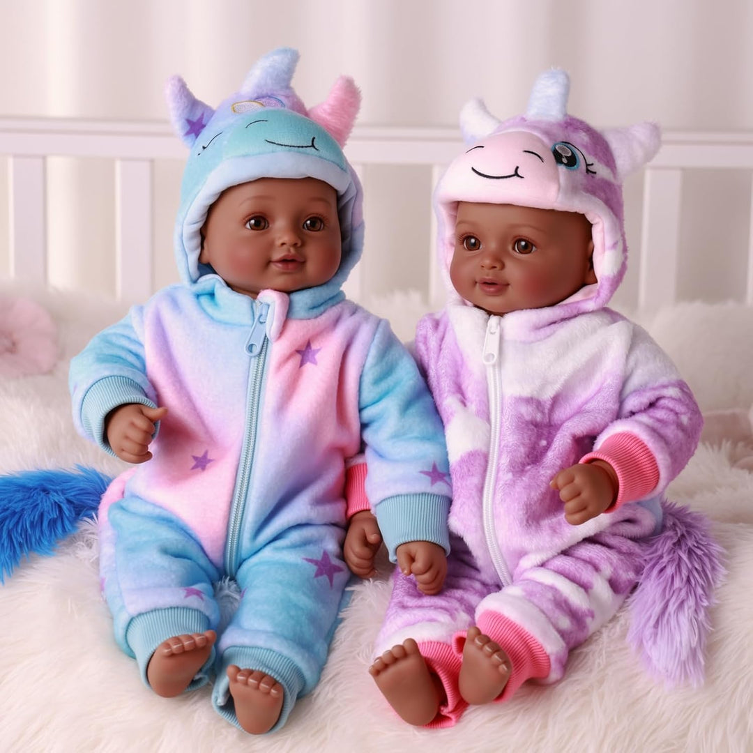 BABESIDE - Muñecas bebé negras gemelas, muñecas de bebé realistas d...