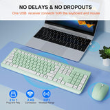 Combo de teclado y mouse inalámbricos, teclado ergonómico silencios...