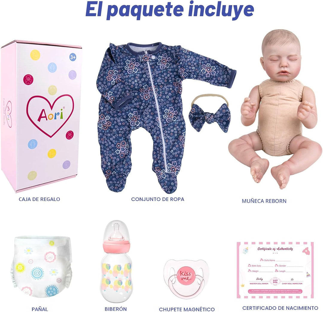 Aori Muñeca de Bebé Reborn con Peso de 20 Pulgadas - Hiperrealista...