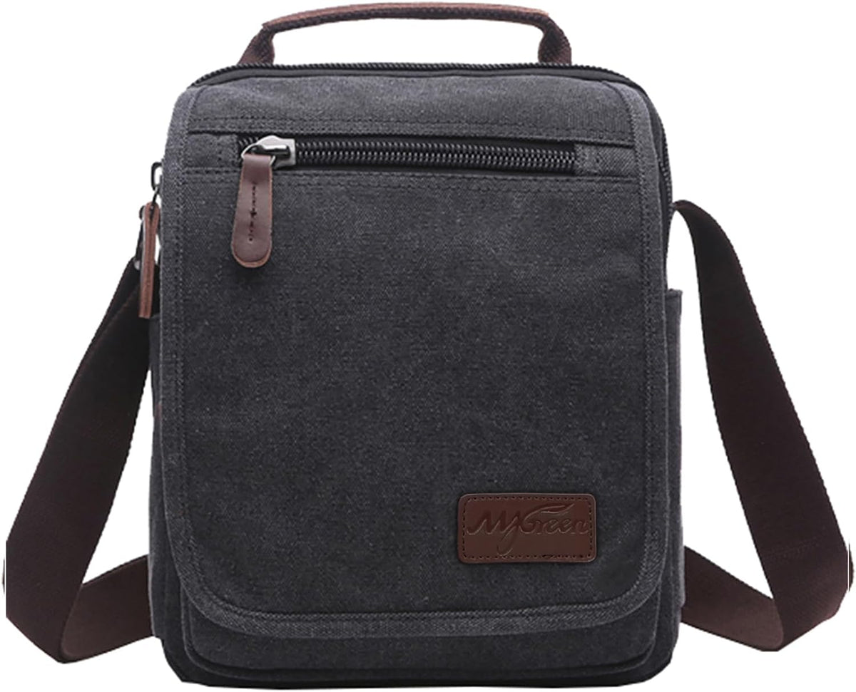 mygreen Bolso pequeño de hombro cruzado de lona para mensajero Bolso de trabajo