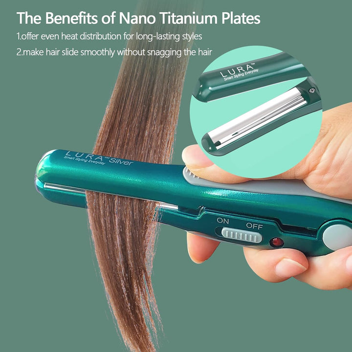 Plancha plana pequeña para corte de pelo Pixie: alisadora de platos...