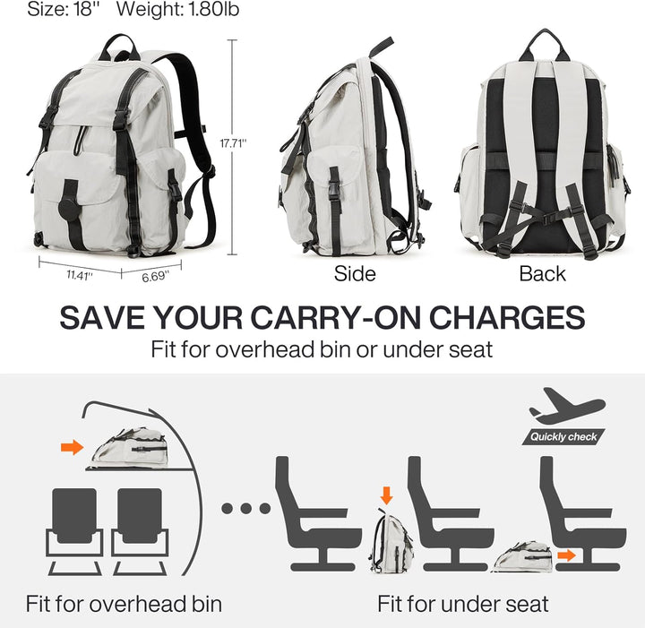Mochila de viaje mixi, mochila de transporte para portátil, mochila...