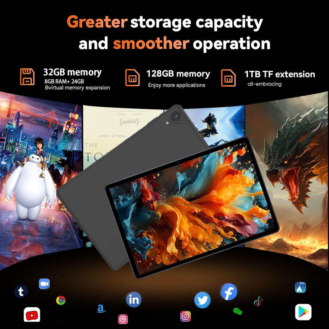 Tablet Tablet Android 16 de 10 pulgadas, 32 GB de RAM 128 GB ROM, e...