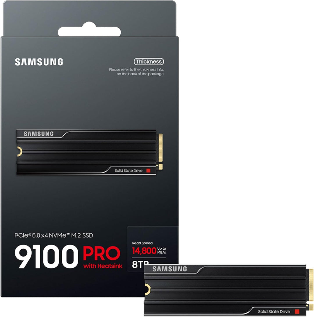Samsung SSD 9100 PRO con disipador de calor de 8 TB, PCIe 5.0x4 M.2...