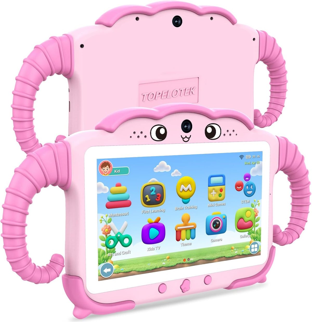 Tableta infantil de 7 pulgadas para niños de 3 a 7 años, tableta pa...