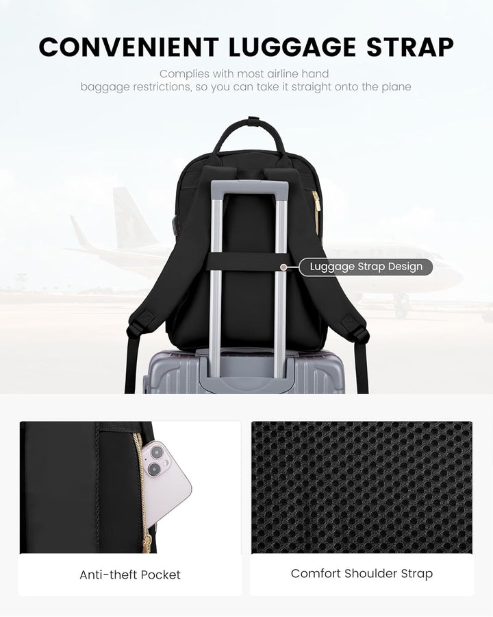 LOVEVOOK Mochila para computadora portátil para mujer, bolsa para l...