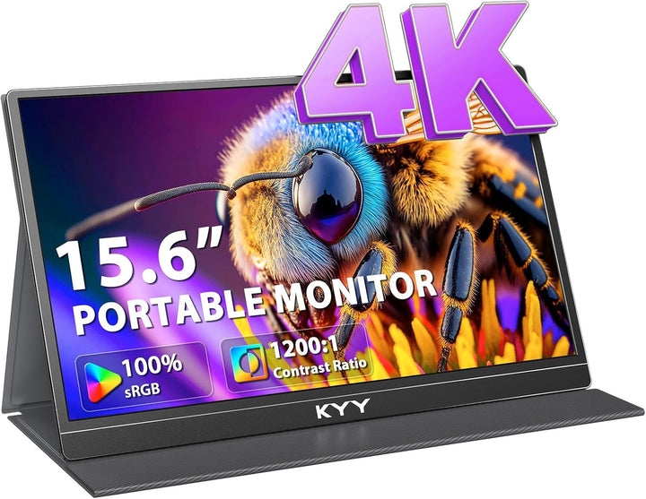 KYY Monitor portátil 4K para computadora portátil, monitor de viaje...