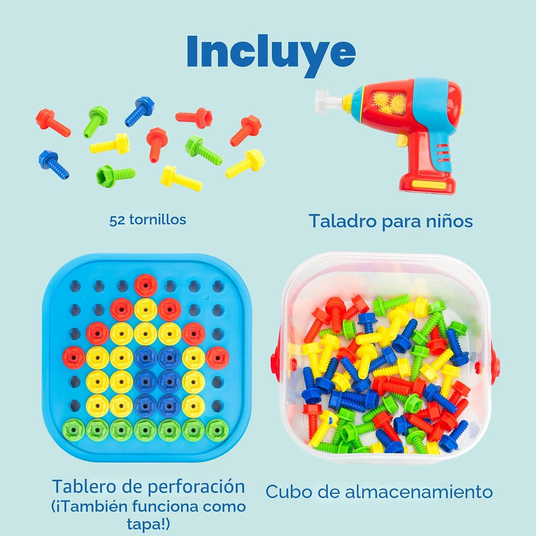Educational Insights - Juego de construcción y cubo de atornillar y...