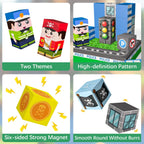 IMAGIC TOWN Bloques de construcción magnéticos para niños