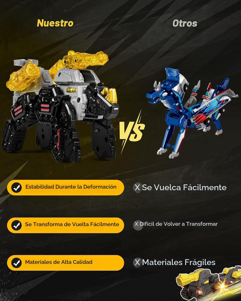Juguete de automóvil de dinosaurio transformador de colisión, 2 autos magnéticos que se transforman en juguetes de dinosaurio, juguete de robot de dinosaurio para niños, juguetes de regalo
