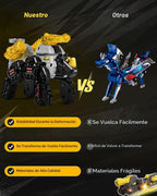 Juguete de automóvil de dinosaurio transformador de colisión, 2 autos magnéticos que se transforman en juguetes de dinosaurio, juguete de robot de dinosaurio para niños, juguetes de regalo