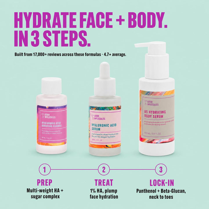 Good Molecules Juego de cajas hidratantes para rostro y cuerpo \u20...