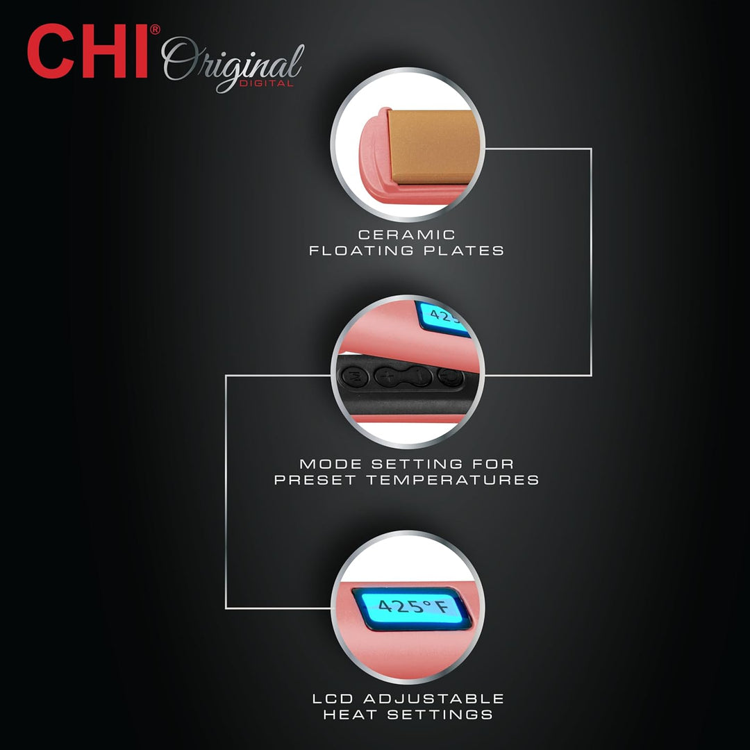 CHI Plancha de pelo original, placas flotantes de cerámica para un...