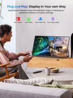 UPERFECT Monitor portátil de 15.6", monitor ultradelgado para l...