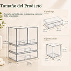 Cajones de almacenamiento apilables transparentes: cubos