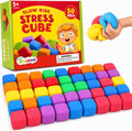 50 Pack Squishy Fidget Toys Bulk, 2″ Stress Cube para Kids Adults