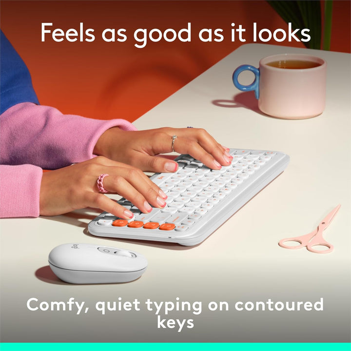 Teclado Bluetooth inalámbrico Logitech POP ICON Keys, escritura cóm...