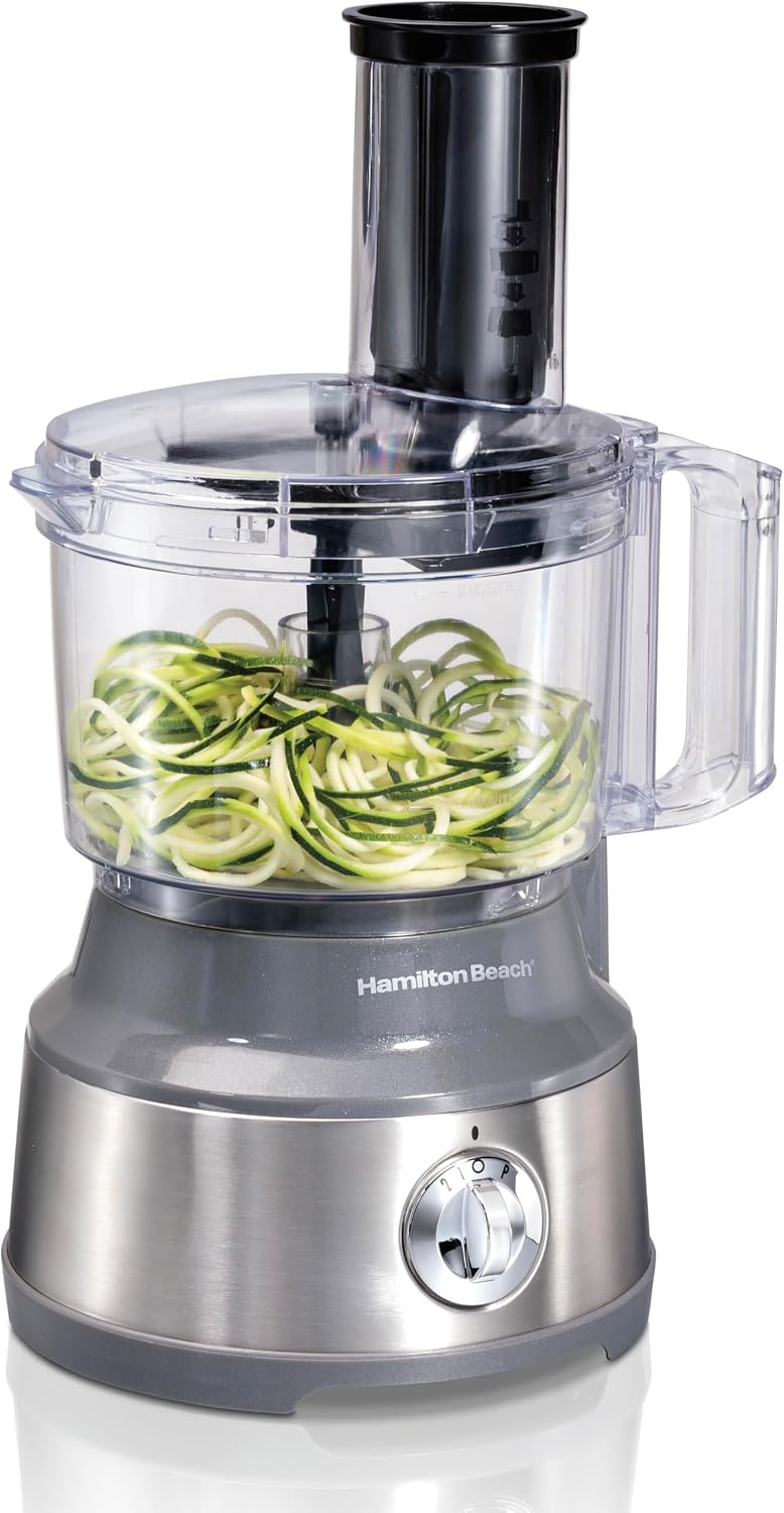 Hamilton Beach Procesador de alimentos y picador de verduras de 10 tazas