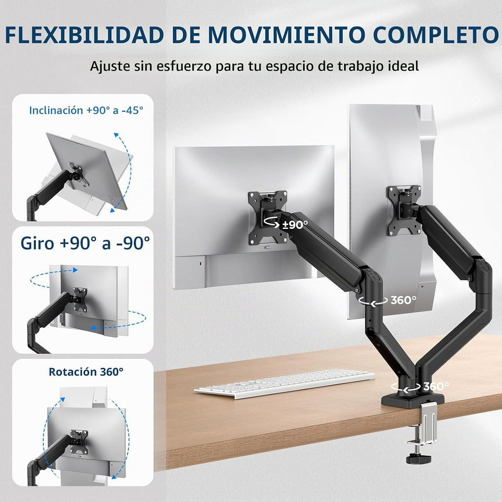 GRIFEMA Soporte de monitor de resorte de gas para 13-32 ″, brazo de monitor