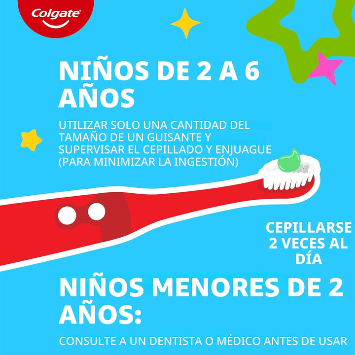 Colgate Bomba de pasta de dientes de unicornio para niños con flúor...