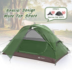 Forceatt Tienda de Campaña para 2 Personas, Tienda de Mochileros Impermeable y Resistente al Viento, Tienda Instantánea Ultraligera con Protección contra la Lluvia para Acampar, Senderismo