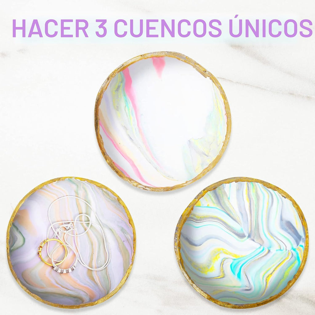 JOiFULi Haz tus propias joyas de arcilla y cuencos con este kit de manualidades artísticas para niñas y niños de 8, 9, 10, 11, 12 años de edad