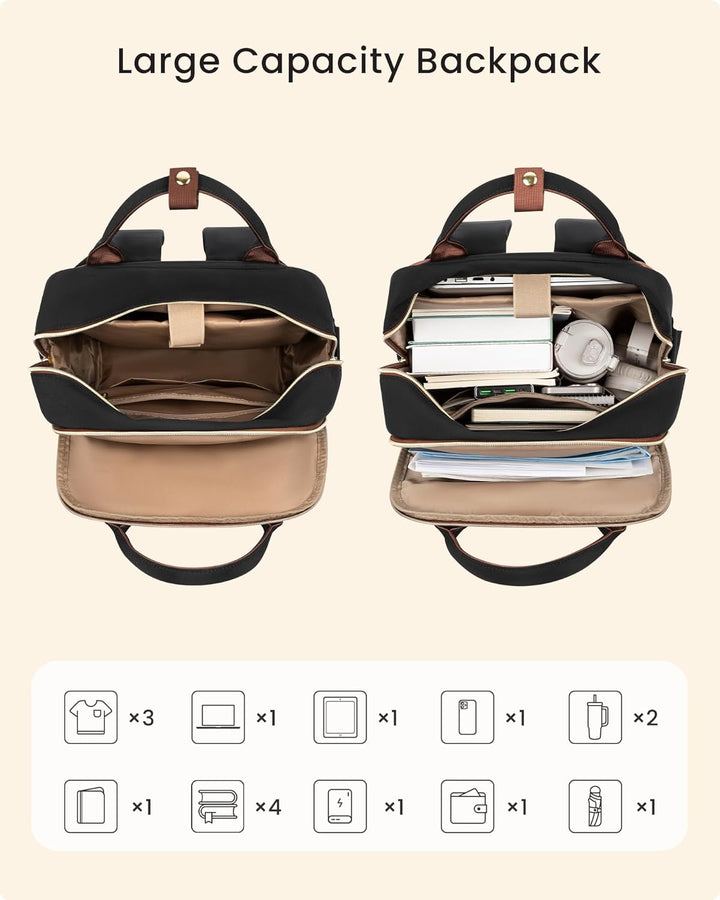 LOVEVOOK - Mochila para computadora portátil para mujeres con bolsi...