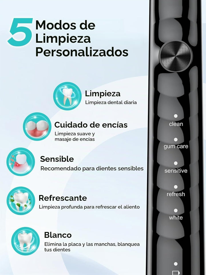Cepillo de dientes eléctrico sónico COSLUS C40 para adultos, 47000V...