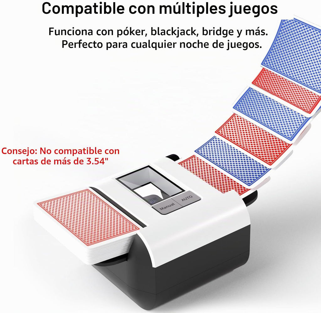 Barajadora automática para 1-2 juegos de baraja con modos duales