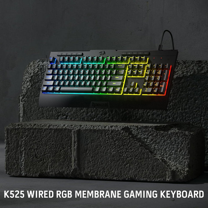 Redragon K525 RGB retroiluminado 104 teclas teclado para juegos de...