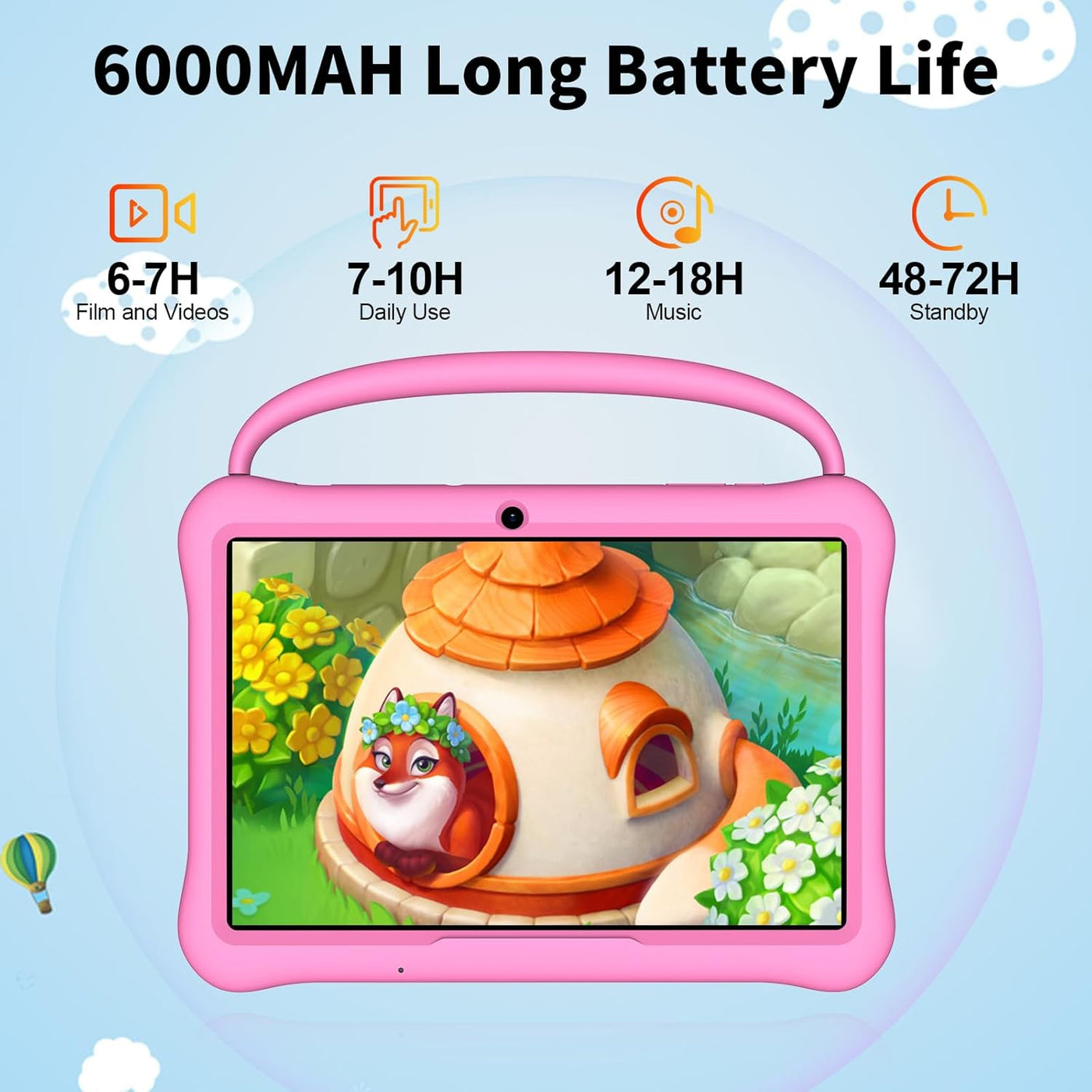 NEWISION Tableta Android de 10 pulgadas para niños, Tabletas con 64...
