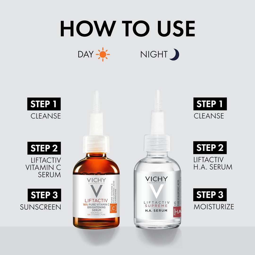 VICHY LiftActiv Suero de Vitamina C para la Cara, Suero Iluminador...