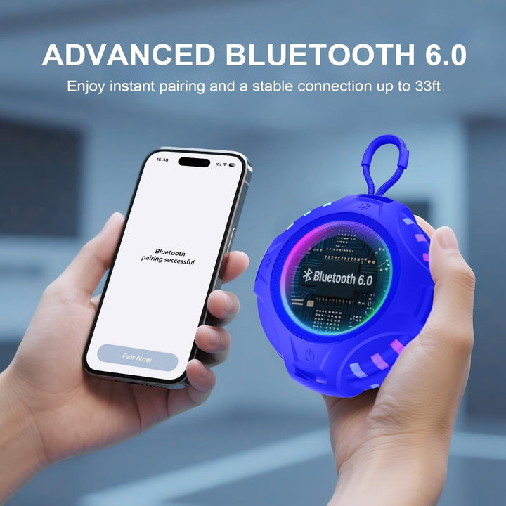 Altavoz Bluetooth inalámbrico, altavoz portátil de dientes azules c...