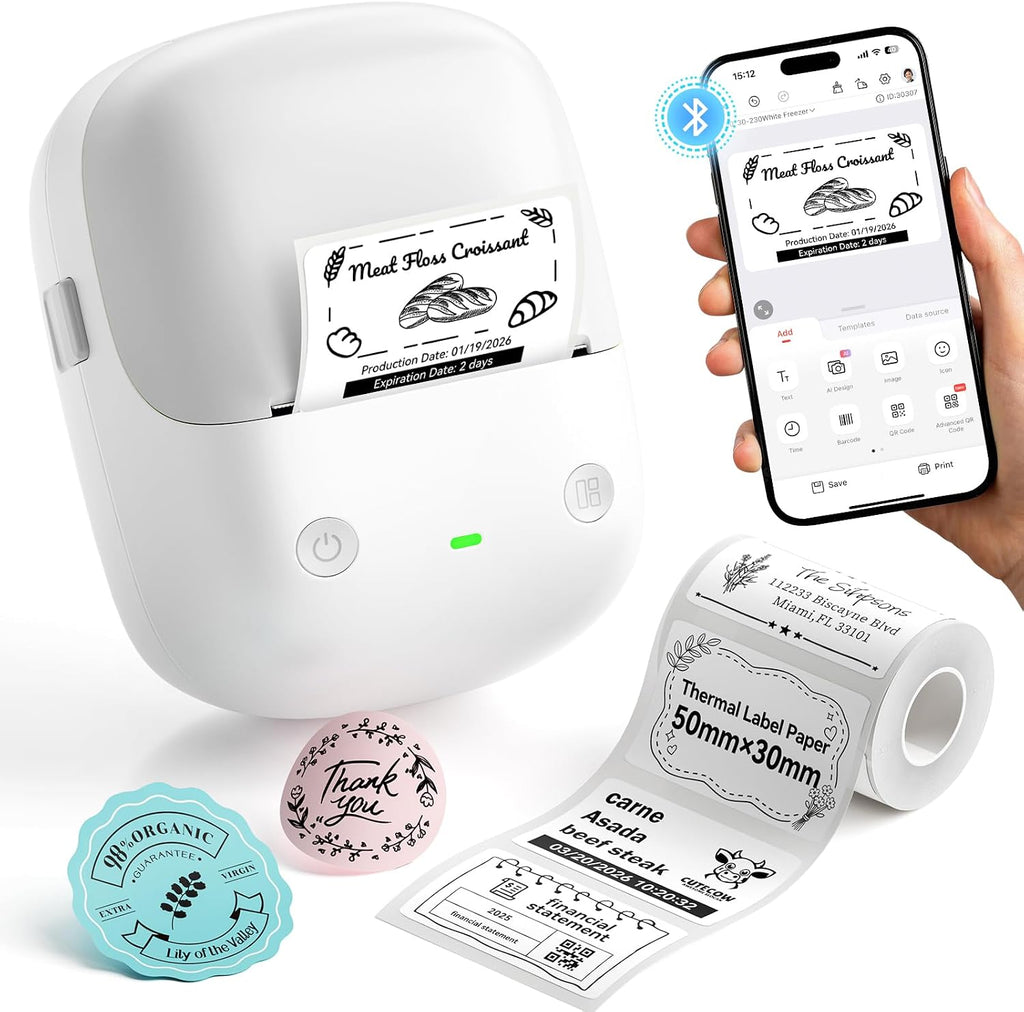 NIIMBOT Máquina etiquetadora B2 con cinta para oficina en casa, gris y