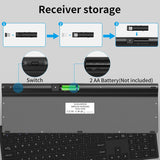 Teclado inalámbrico, 2.4G USB delgado silencioso sin cables para Wi...