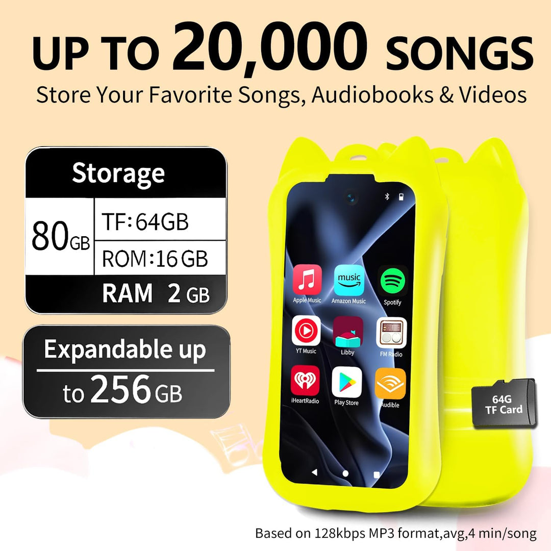 Reproductor de MP3 con Bluetooth WiFi 80GB Reproductor de música di...