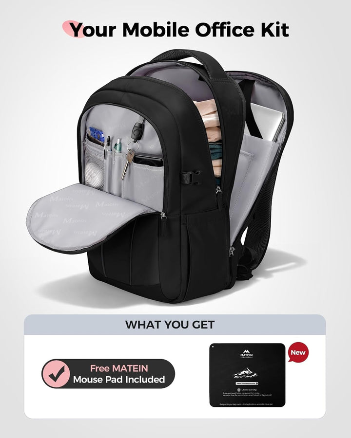 MATEIN HER Mochila de trabajo para laptop con compartimento para al...