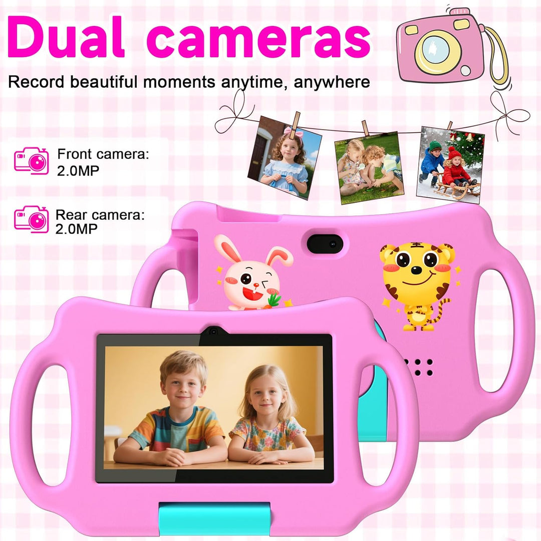 Vyrolina - Tableta infantil de 7 pulgadas, 4 GB de RAM, 32 GB, fund...