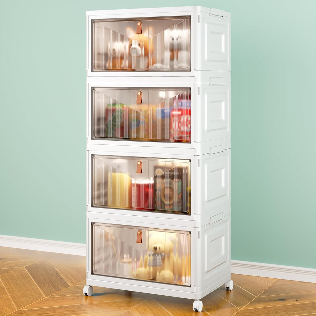 Wise Oannes Closet Organizers y storage con Wheels, 23QT blanco