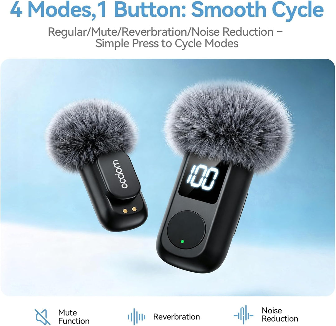 occiam Mini micrófono Lavalier para iPhone y Android Micrófono inal...