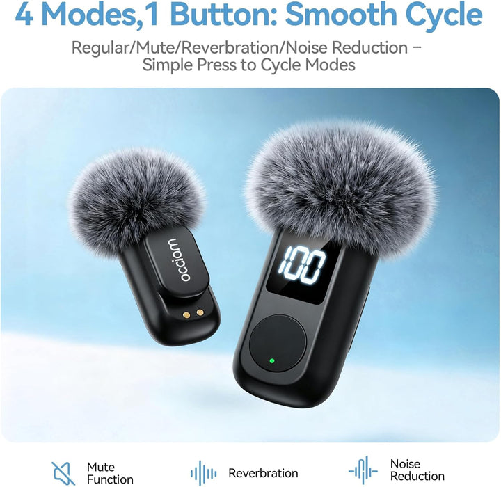 occiam Mini micrófono Lavalier para iPhone y Android Micrófono inal...