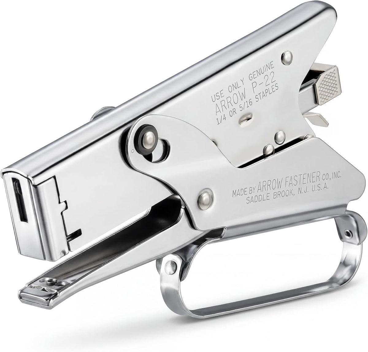Arrow Fastener P22 - Engrapadora de alicates de mano resistente para manualidades, oficina y aislamiento, utiliza grapas de 1/4 pulgadas y 5/16 pulgadas