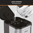 KRUPS Simply Brew Compact Cafetera de 5 Tazas: Diseño en Acero Inoxidable, Pause & Brew, Mantiene Caliente, Filtro Reutilizable, Jarra Antigoteo